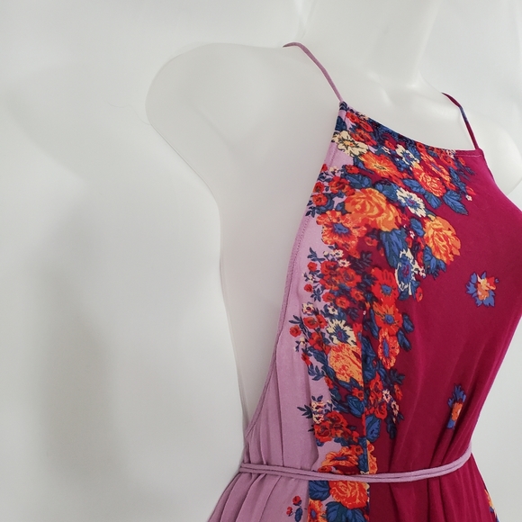 Free People It's A Cinch Magenta Floral Dress - Picture 7 of 11